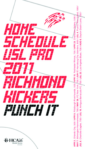 Richmond Kickers Schedule Card | Tempestt Sheppard